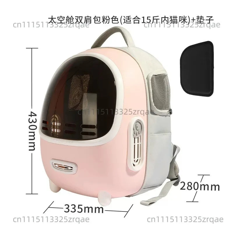 Cat Bag Out Portable Space Capsule Large Capacity Backpack Breathable Cat Schoolbag Pet Dog Backpack