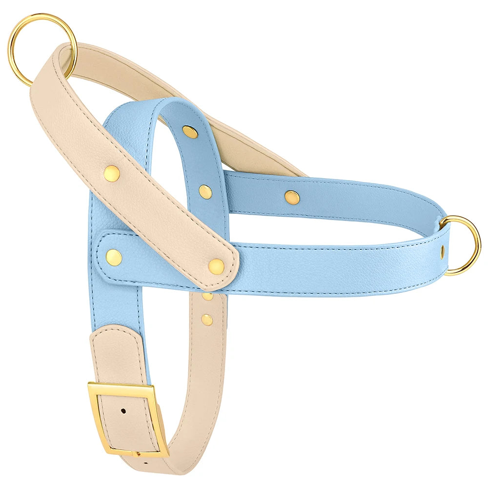 Leather Dog Harness No Pull Dogs Harnesses Vest Soft Pet Walking Training Vests Strong For Small Medium Large Dogs Pug Pitbull