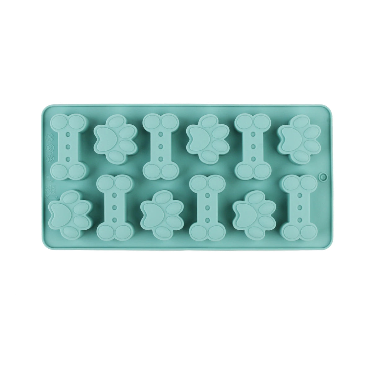 1Pcs Silicone Mold for Dog Biscuits Pink/Blue/Gray Dog Bone Paw Cookie Mold for Dog Treats Ice Cubes Chocolate And Cake Candy