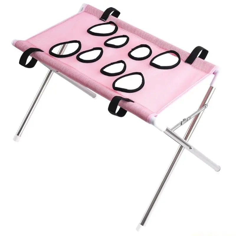 QX2E MultiFunctional Cats Dog Grooming Bed with Support Frame and Washing Hole Grooming Bed For Pet Ear Picking Clipping