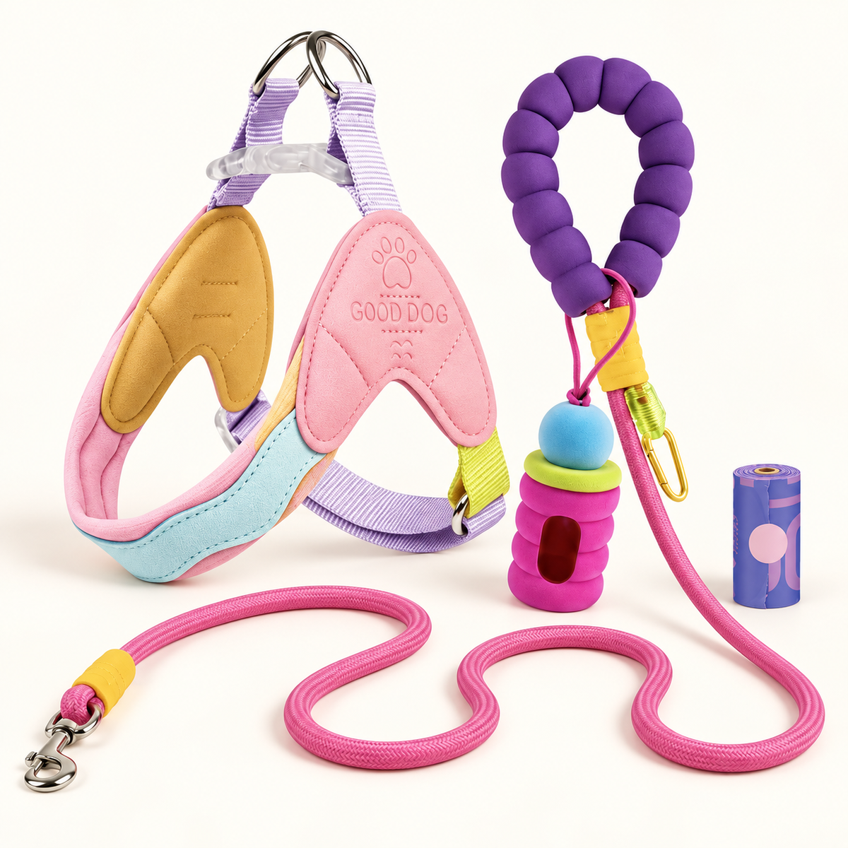 Wiggle Ready Dog Harness & Leash Set