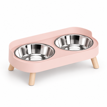 Chow Wow! Elevated Double Pet Bowl Set