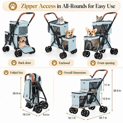 PawVoyage Duo — Double-Decker Pet Stroller