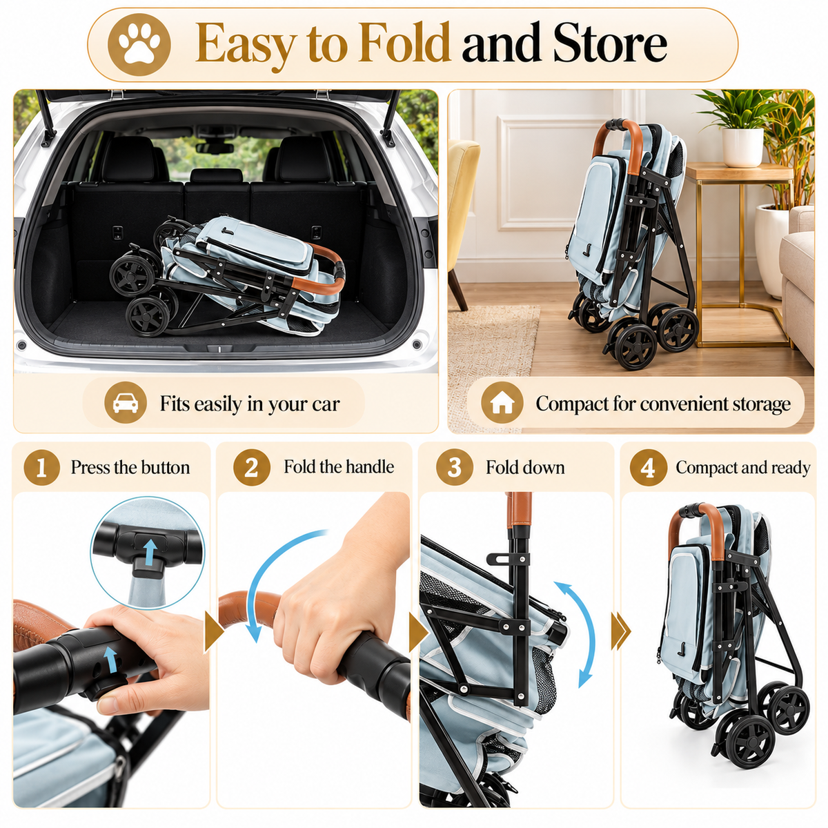 PawVoyage Duo — Double-Decker Pet Stroller