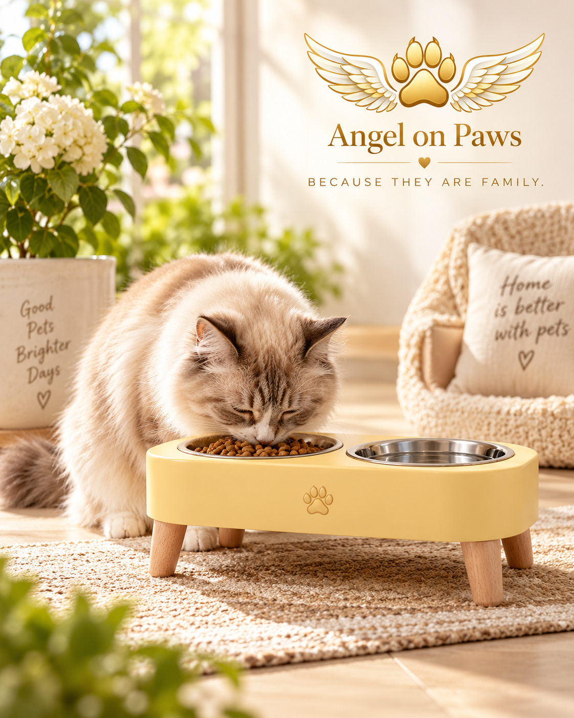 Chow Wow! Elevated Double Pet Bowl Set