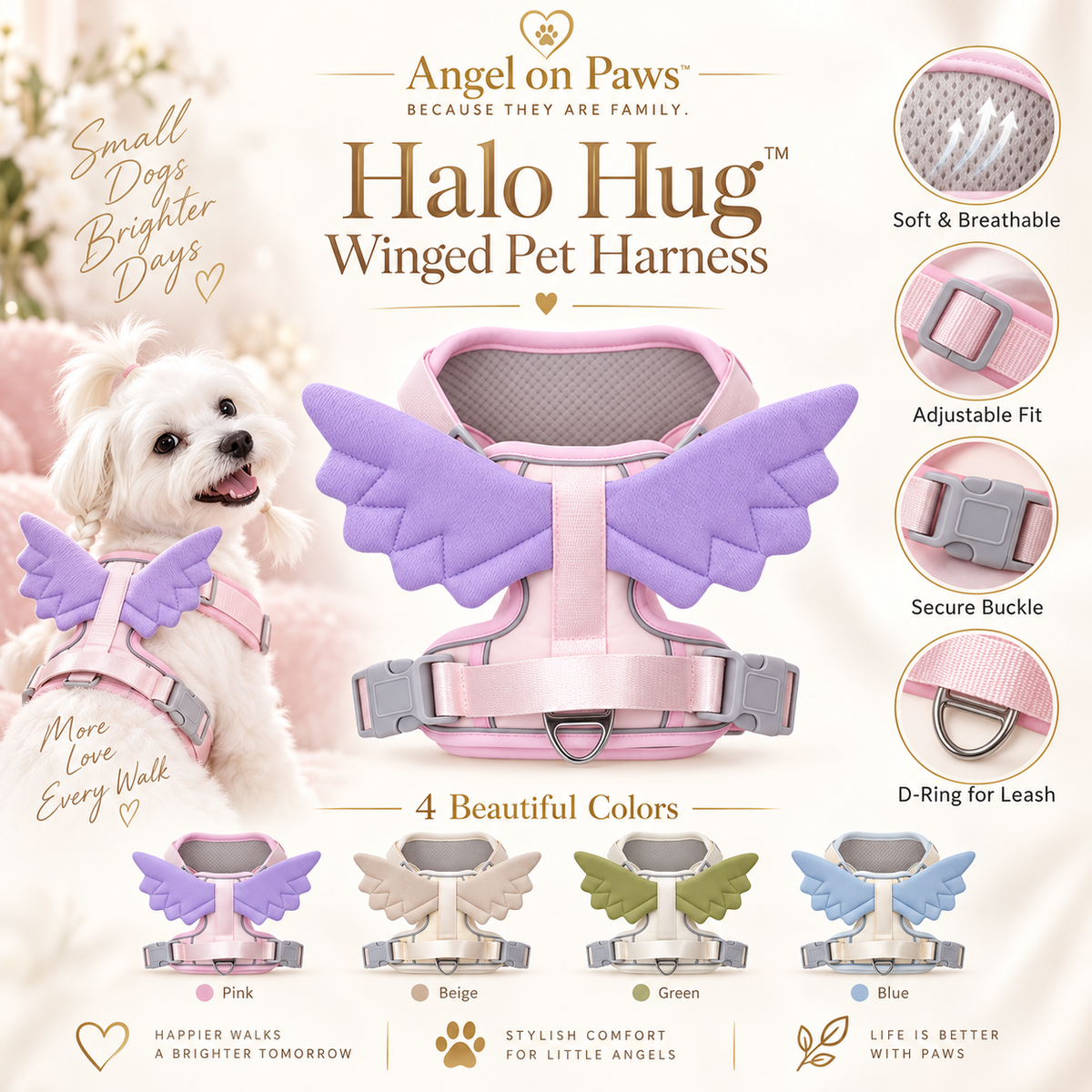 Halo Hug™ Winged Pet Harness