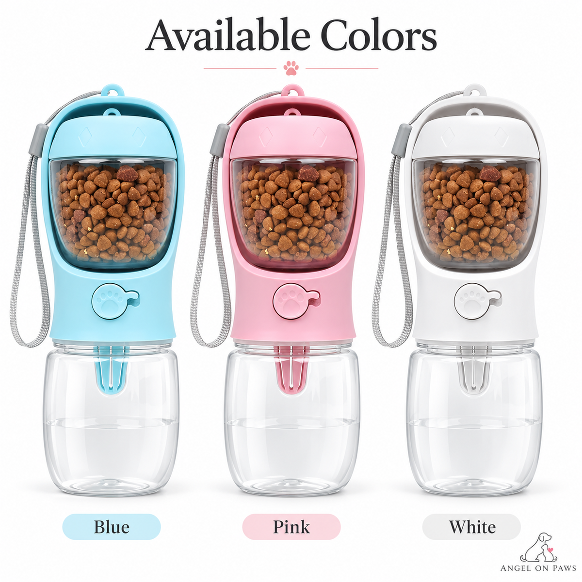 Sip & Snack Travel Bottle — Portable Pet Water & Food Dispenser