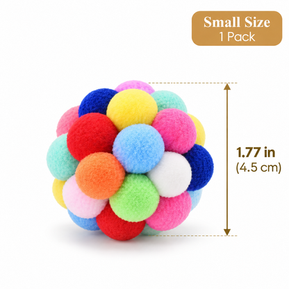 Whisker Pop Pom Ball – Colorful Interactive Cat Toy
