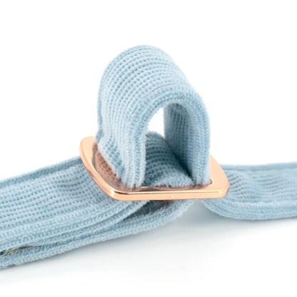 COLLARLOGO Adjustable No Pull Dog Vest Harness Soft Mesh Padded Blue Corduroy Pet Puppy Leash Collar Poop Bag Dispenser