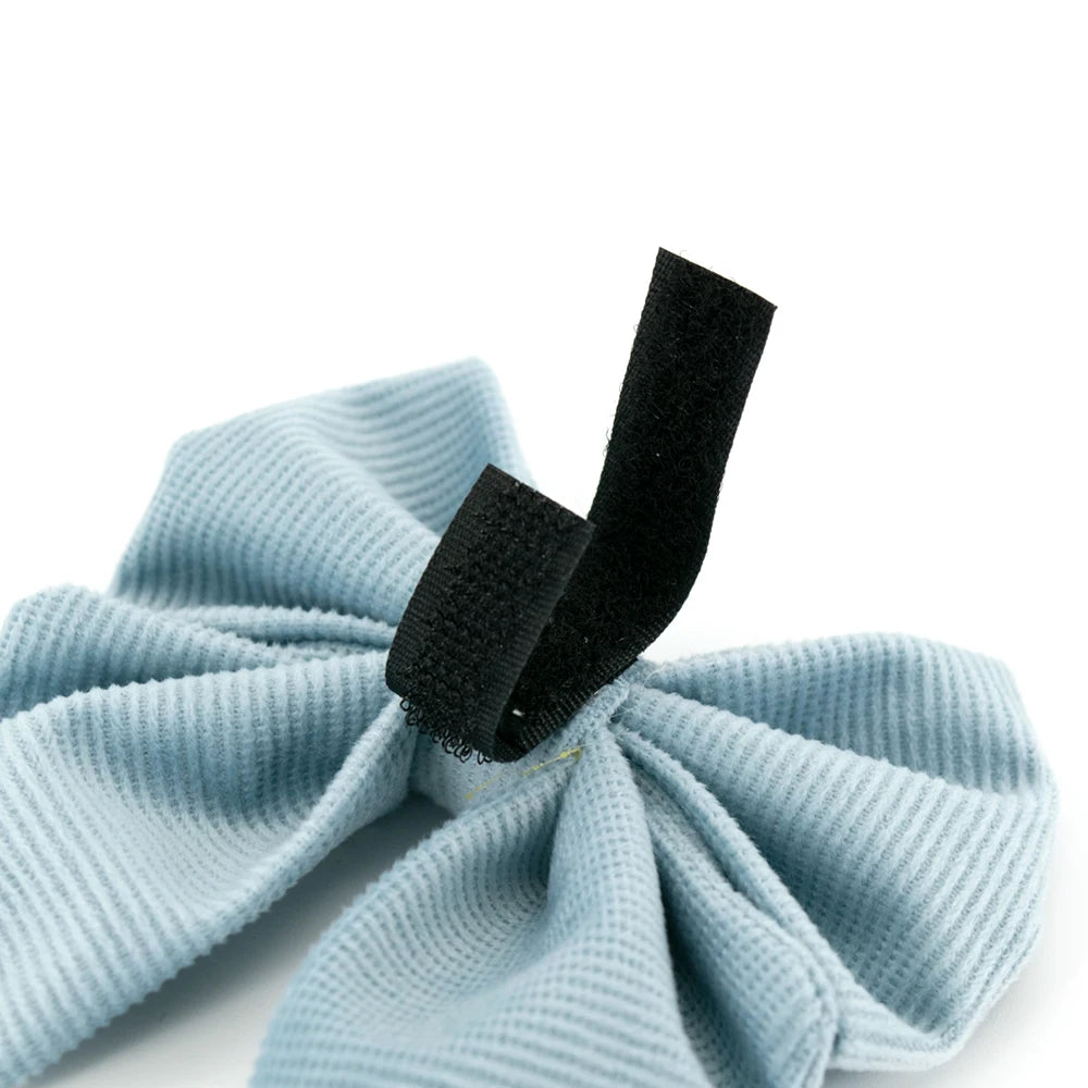 COLLARLOGO Adjustable No Pull Dog Vest Harness Soft Mesh Padded Blue Corduroy Pet Puppy Leash Collar Poop Bag Dispenser