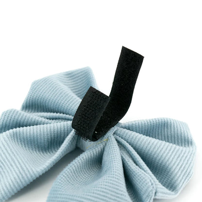COLLARLOGO Adjustable No Pull Dog Vest Harness Soft Mesh Padded Blue Corduroy Pet Puppy Leash Collar Poop Bag Dispenser