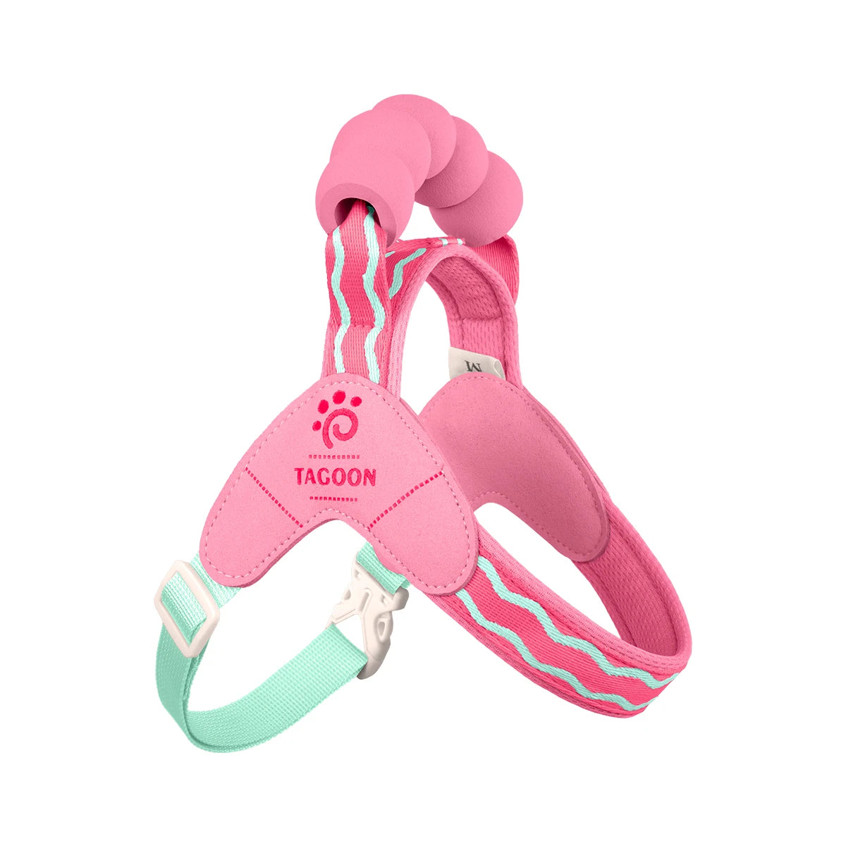 Bubblegum Bounce – Cushioned Reflective Dog Harness