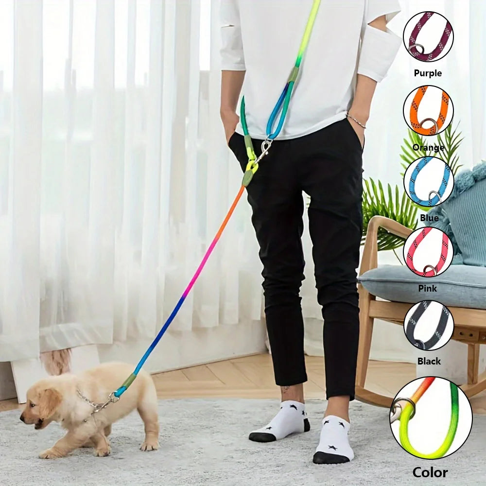 Rainbow Rover – Reflective Hands-Free Dog Leash