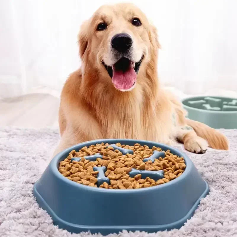 New Slow Feeder Dog Bowl Anti-choking Puppy Food Bowl Anti-slip Pet Slow Eating Dog Dishes Puzzle Feeders for Dogs Small Medium