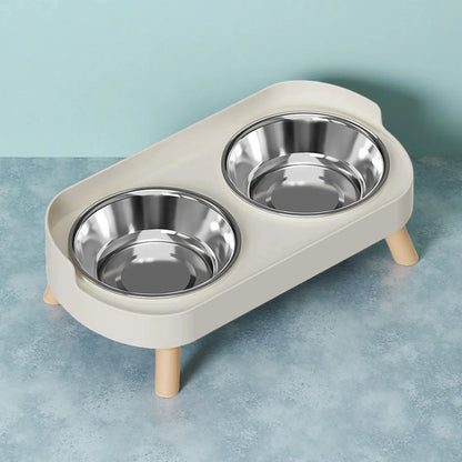 HOMEFISH Dopamine Multicoloured Tall Pet Feeder with Two Stainless Steel Bowls and Neck Support