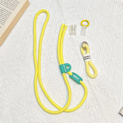 Colorful Braided Phone Crossbody Lanyard Universal Anti-lost Phone Strap with Tether Tab for All Smartphones Retro Fresh Style