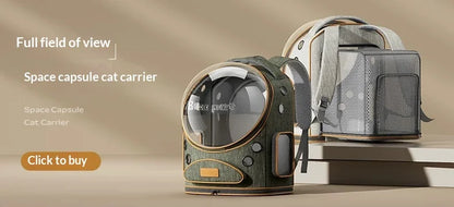 Large Pet Trolley Suitcase for Cats Dogs, Space Capsule Backpack for Outdoor Travel, Pet Accessory