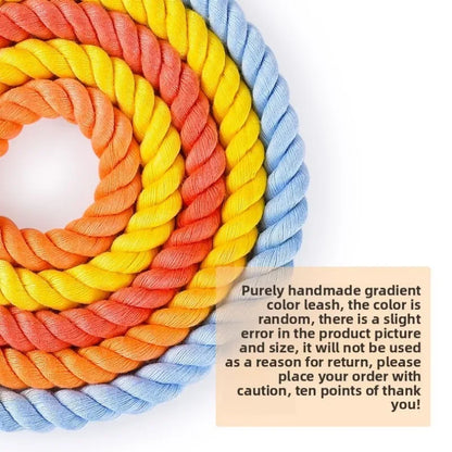 Loudik Woven Cotton Rope Pet Dog Traction Rope Collar Set Dog Rope Medium and Large Dog Pet Supplies Outgoing Puppy Accessories