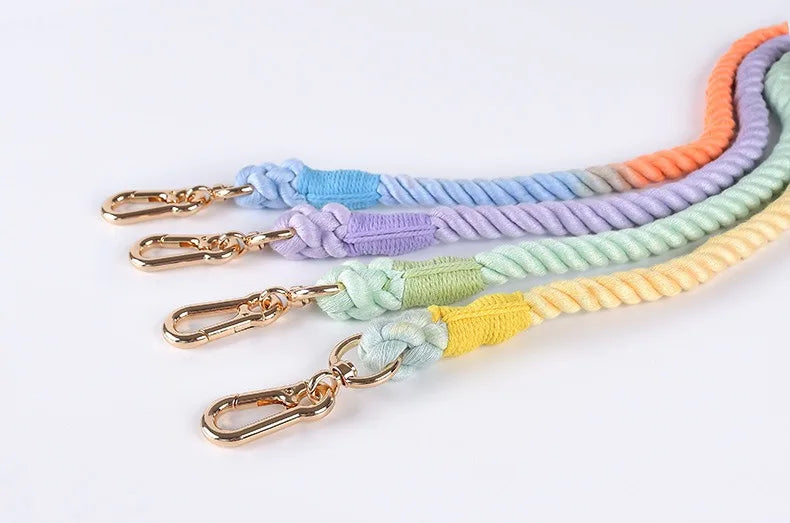 Loudik Woven Cotton Rope Pet Dog Traction Rope Collar Set Dog Rope Medium and Large Dog Pet Supplies Outgoing Puppy Accessories