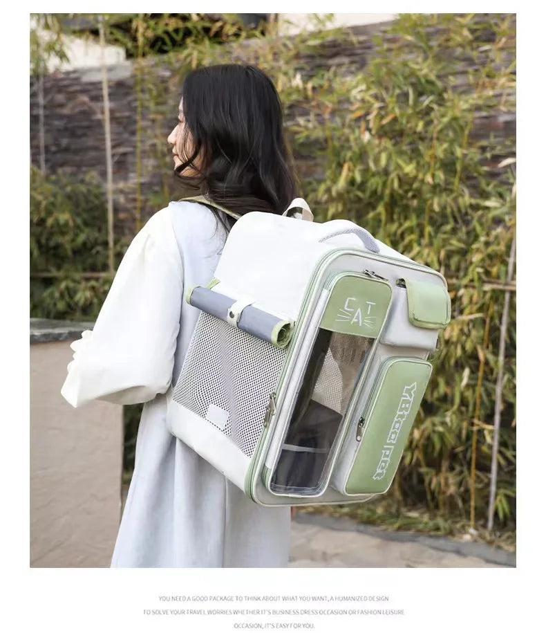 Bag Products Cat Carriers Storage Fashion Backpack Portable Cat Carriers Handbag PVC Home Katzenbeutel MH40MB