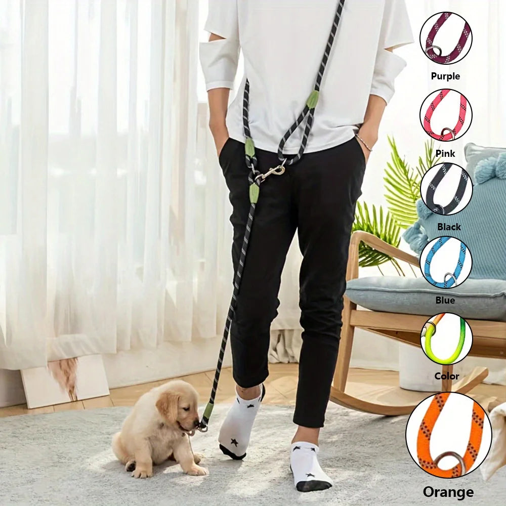 Rainbow Rover – Reflective Hands-Free Dog Leash
