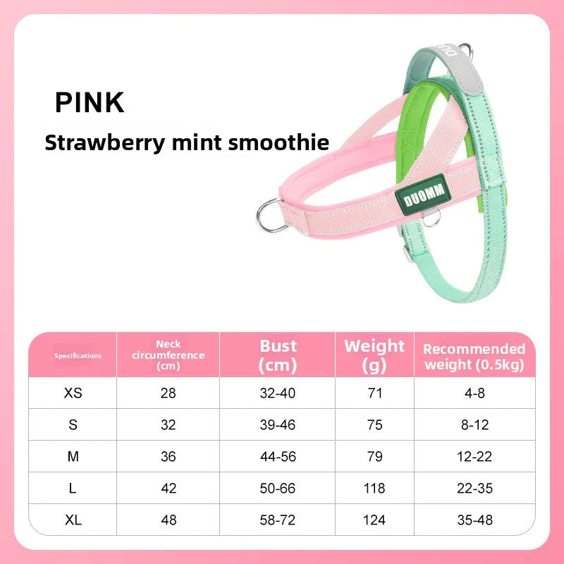 Explosion-Proof Pet Saddle Harness Dog Leash for Shiba Inu Bichon Frize Puppy Outdoor Pet Supplies Dog Collar Cat Collar
