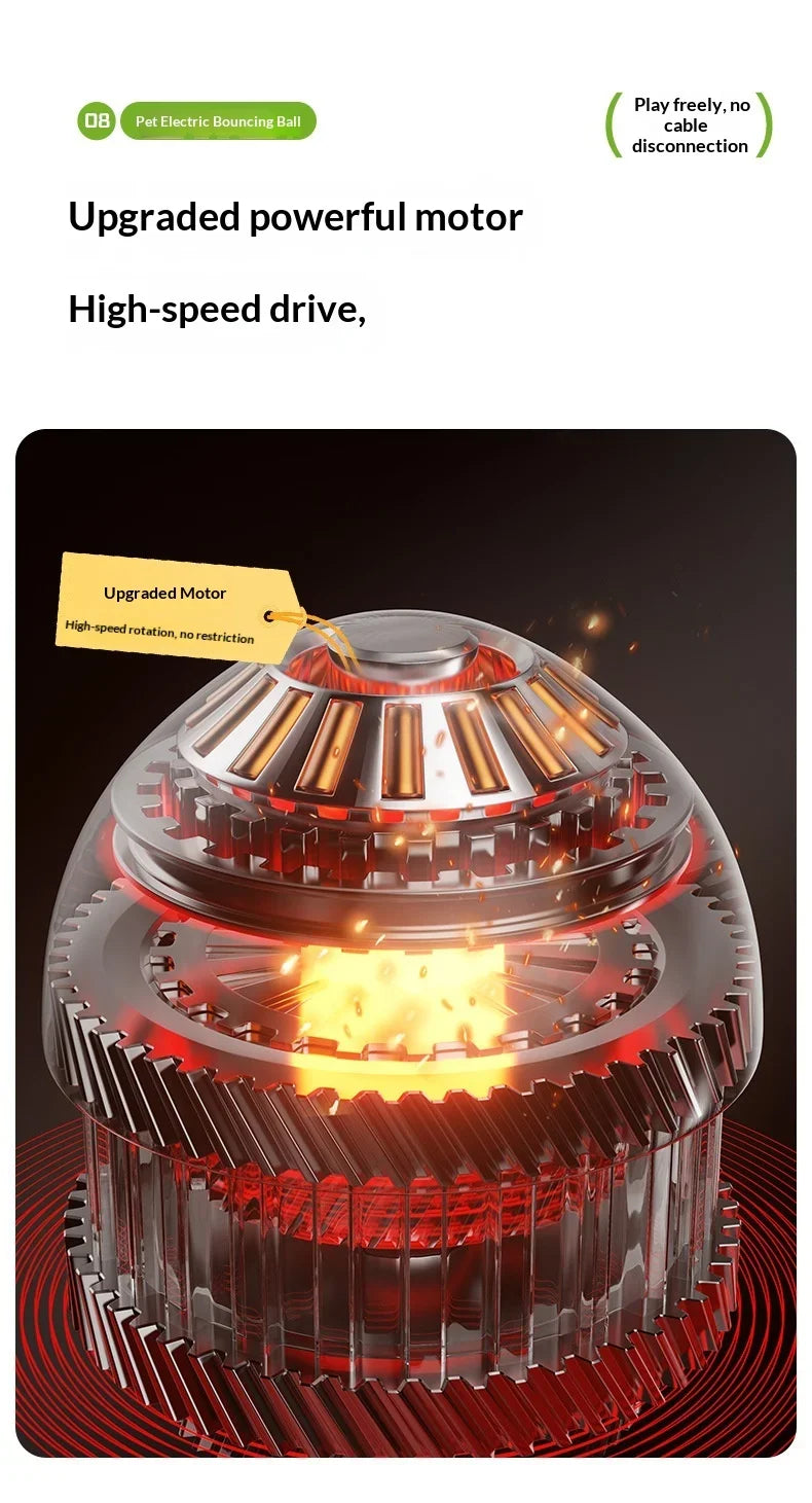Kawaii Interactive Dog Toy Electric Plush Jumping Ball Squeaky Bite Resistant Self Entertaining Boredom Relief For Cute Dogs
