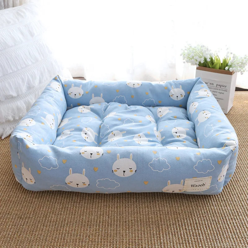 Cat Bed Pet Pad Grid Simple Design for Small Medium Dogs Sleeping Beds Cats Durable Mat Removable Mat Pet Supplies