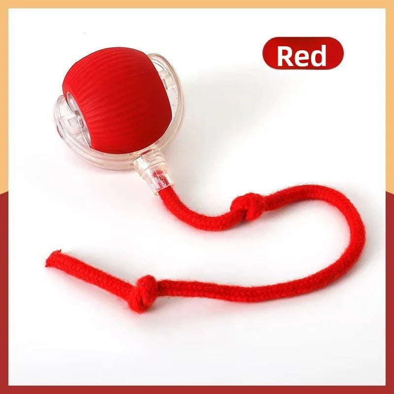 Kawaii Interactive Dog Toy Electric Plush Jumping Ball Squeaky Bite Resistant Self Entertaining Boredom Relief For Cute Dogs