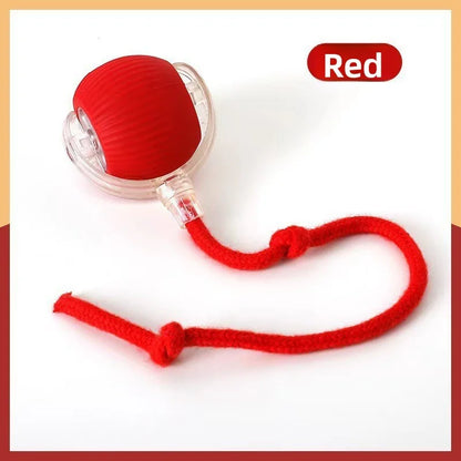 Kawaii Interactive Dog Toy Electric Plush Jumping Ball Squeaky Bite Resistant Self Entertaining Boredom Relief For Cute Dogs