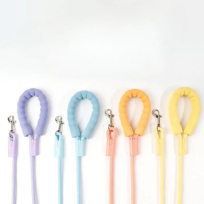 1.5m New Dopamine  Rope Non Slip Foam Handle Pet Training Rope Nylon Anti-Lost Dog Traction Rope Outdoor Pet Supplies Dog Leash