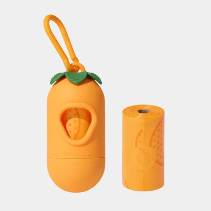 Flower Capsule Dog Poop Bag Dispenser Set Scented Portable Outdoor Walking Pet Waste Bag Holder For Dog Cat Litter Garbage Clean
