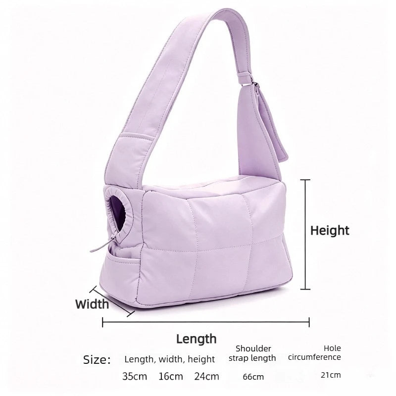 New Pet Portable Travel Bag Fluffy Padded Cloud Slings Shoulder Bag Large Side Hole Space Outdoor Carrier for Small Cat Dog