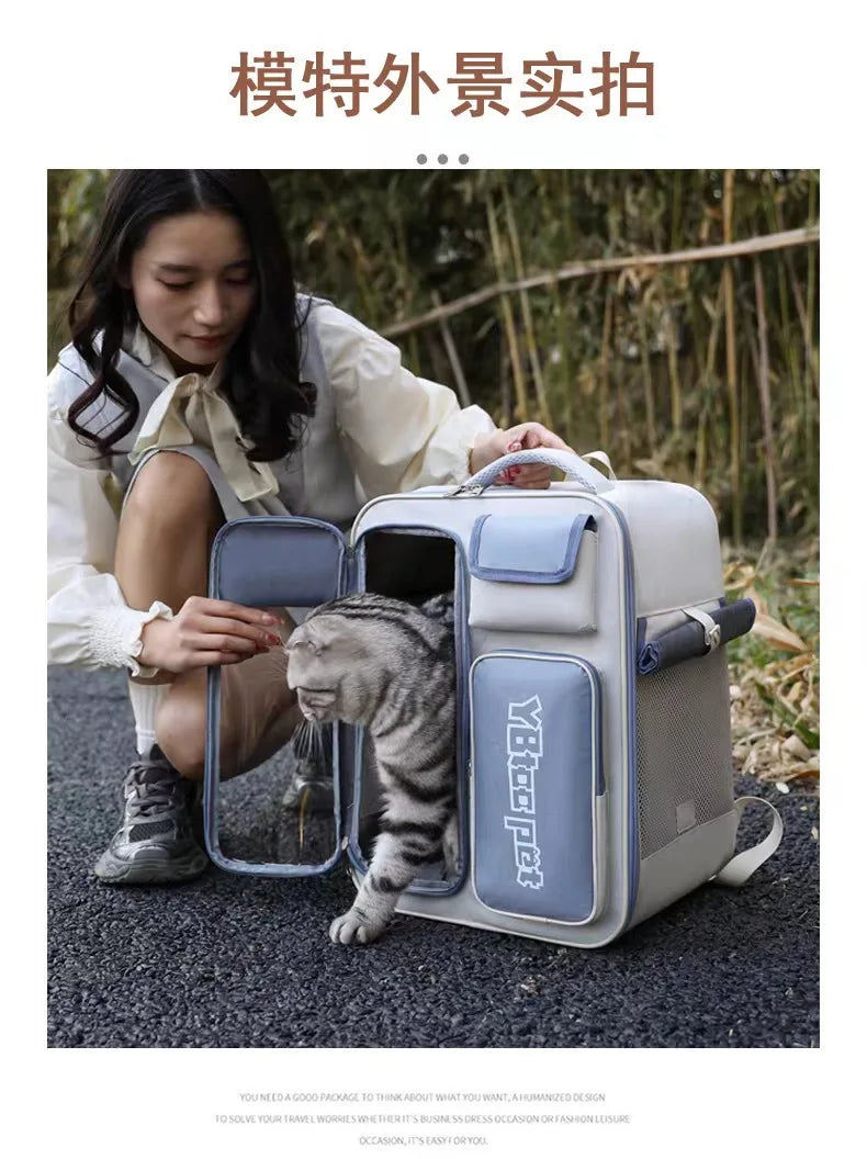 Bag Products Cat Carriers Storage Fashion Backpack Portable Cat Carriers Handbag PVC Home Katzenbeutel MH40MB