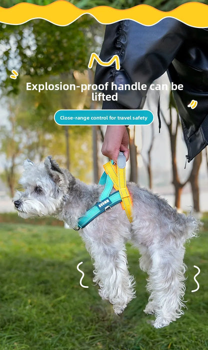 Explosion-Proof Pet Saddle Harness Dog Leash for Shiba Inu Bichon Frize Puppy Outdoor Pet Supplies Dog Collar Cat Collar