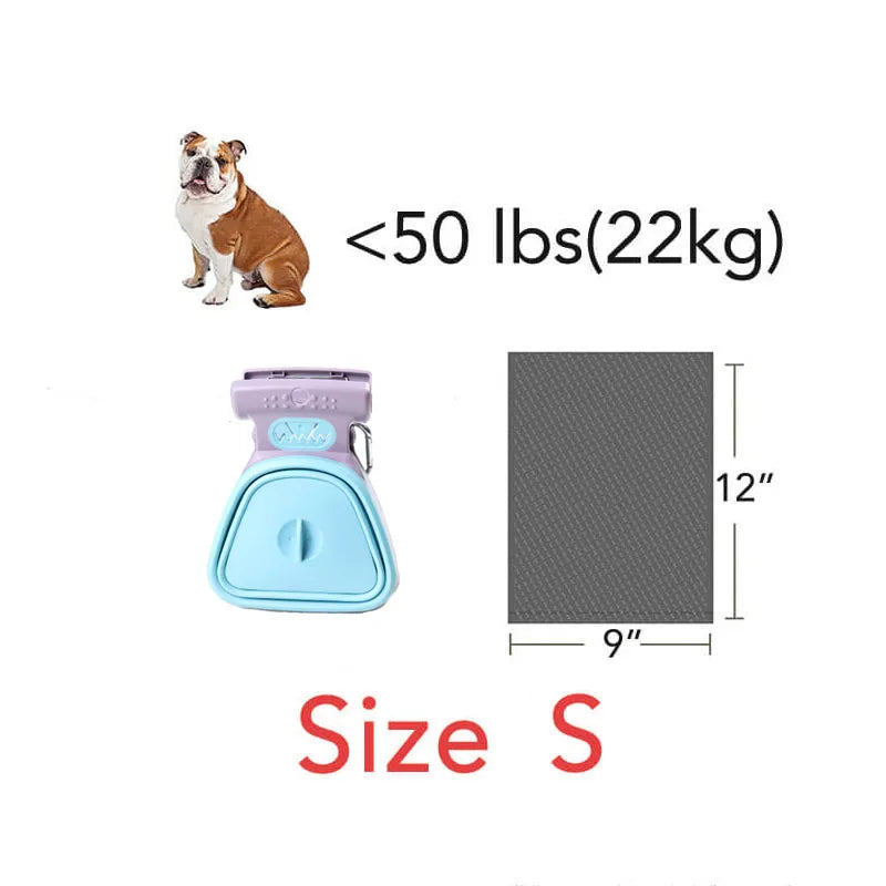 Dog Pet Travel Foldable Pooper Scooper With 1 Roll Decomposable Bags Poop Scoop Clean Pick Up Excreta Cleaner