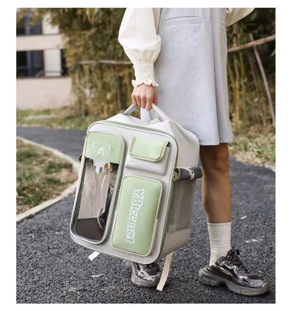 Bag Products Cat Carriers Storage Fashion Backpack Portable Cat Carriers Handbag PVC Home Katzenbeutel MH40MB