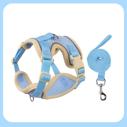 Purrfect Escape – Reflective Mesh Pet Harness & Leash Set
