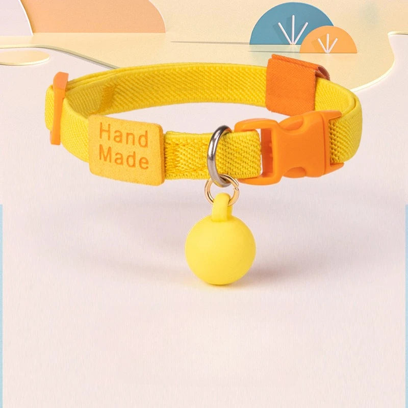 Reflective Cat Collar Adjustable Soft Pet Necklace Summer Fashion Accessory with Breakaway Clasp for Indoor Outdoor Cats