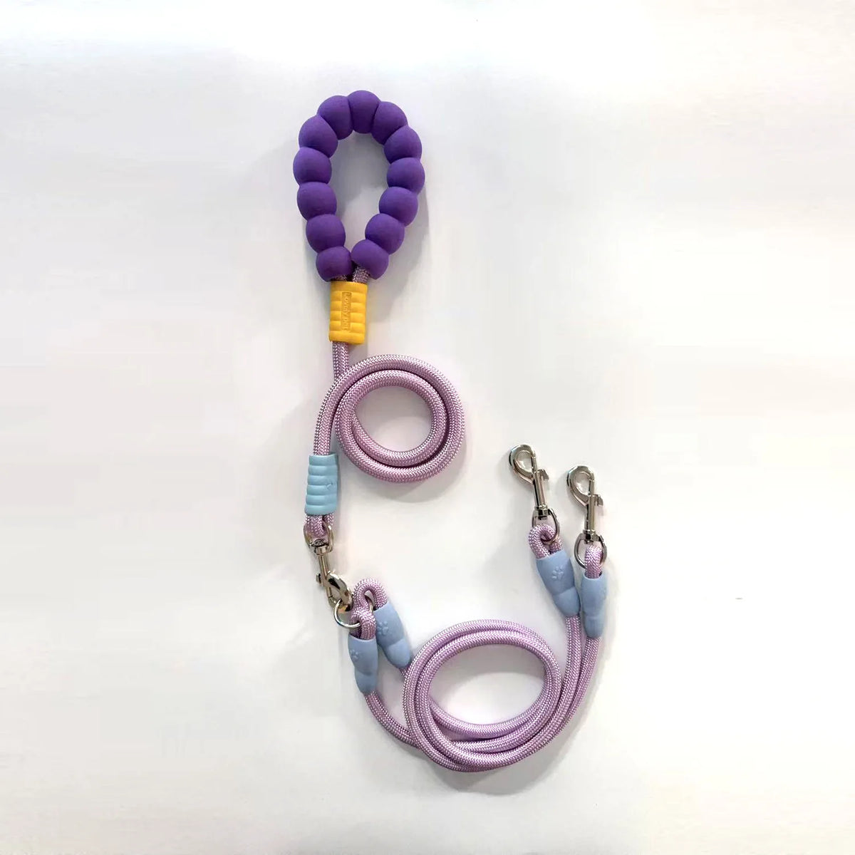 Double Dog Leash with Bungee - Dopamine Color Anti-Pull Dual Pet Lead for Two Dogs, Outdoor Pet Leash for Small Medium Dogs