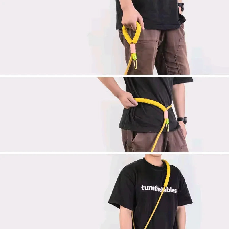 Dopamine Colorful No Pull Anti Explosion Impact Dog Leash Heavy Duty Shock Absorb Training Outdoor Walking Rope For Large Dogs