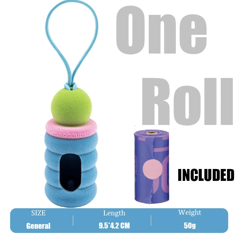 Flower Capsule Dog Poop Bag Dispenser Set Scented Portable Outdoor Walking Pet Waste Bag Holder For Dog Cat Litter Garbage Clean