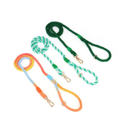 Hand-woven Cotton Rainbow Dog Leash, Medium and Large Dog Walking Leash Is Wear-resistant ,  for Outdoor Walking or Dog Training