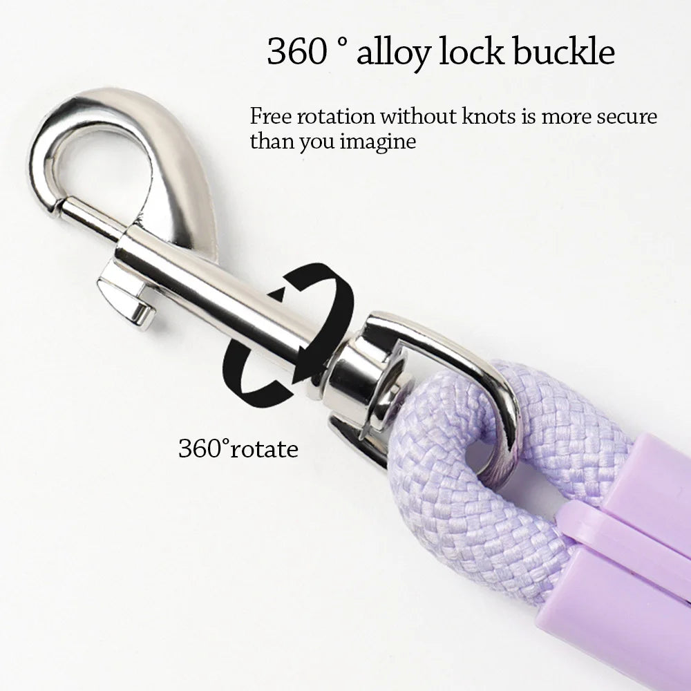 Universal Dopamine Dog Leashes with Cotton Handle Durable Dog Traction Rope Anti-Lost Nylon Pet Training Rope Outdoor