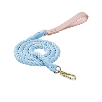 Wholesale Handmade Woven Colorful Pet Dog Leash Set Leather Dog Collar Supplies Cross-Border
