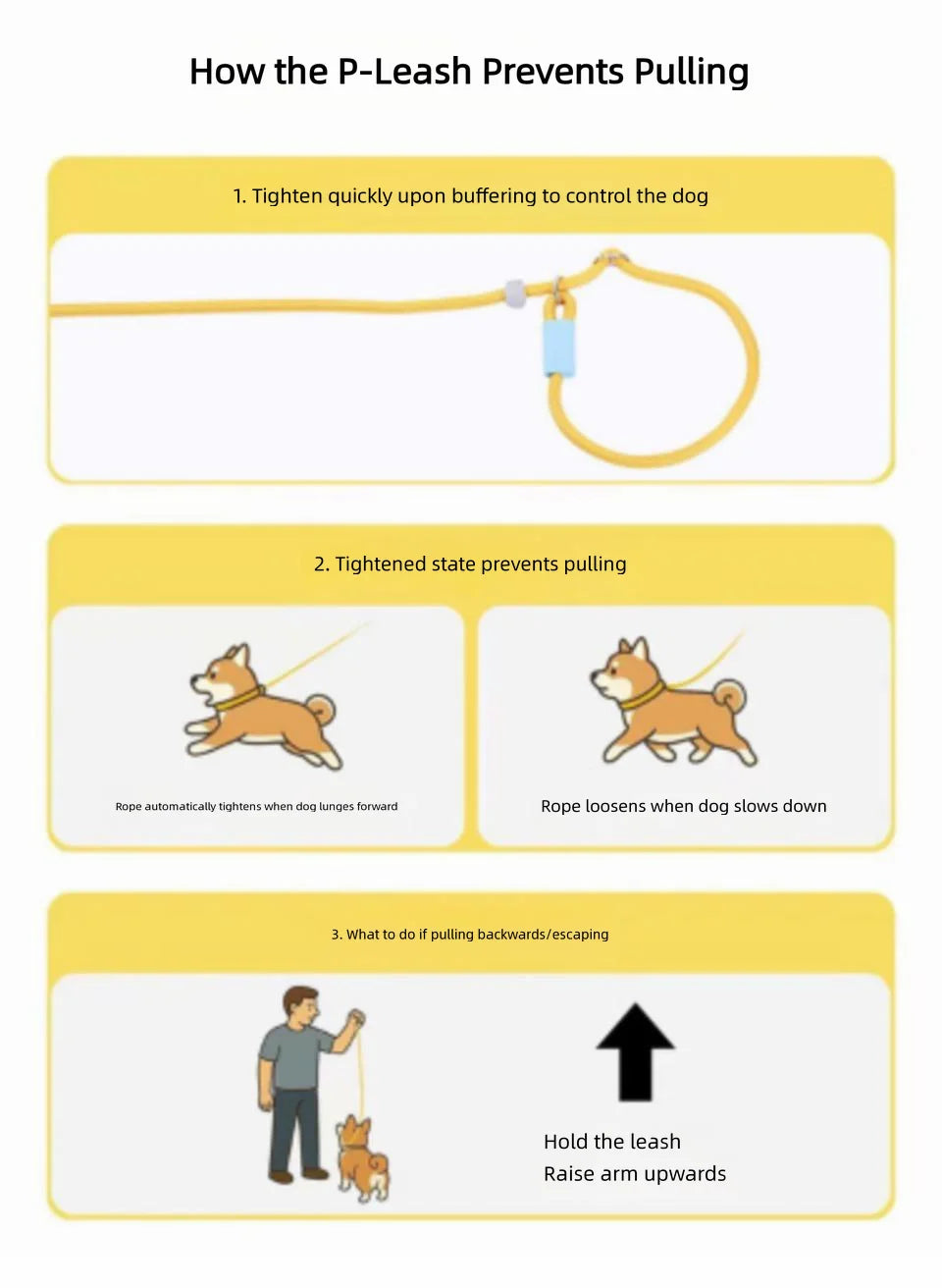 Dog leash that is resistant to chewing, adjustable and prevents escape - perfect for pet dog walking.