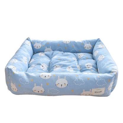 Cat Bed Pet Pad Grid Simple Design for Small Medium Dogs Sleeping Beds Cats Durable Mat Removable Mat Pet Supplies