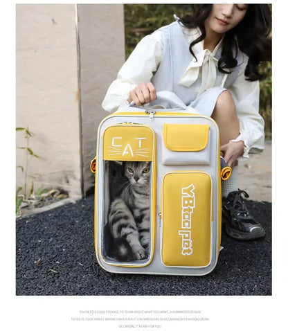 Bag Products Cat Carriers Storage Fashion Backpack Portable Cat Carriers Handbag PVC Home Katzenbeutel MH40MB