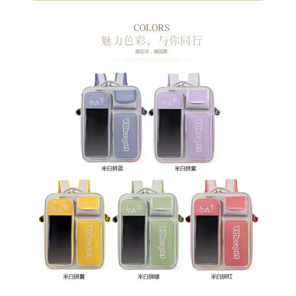 Cat bag, double shoulder, universal in all seasons, anti-stress portable breathable pet bag, portable when going out in summer