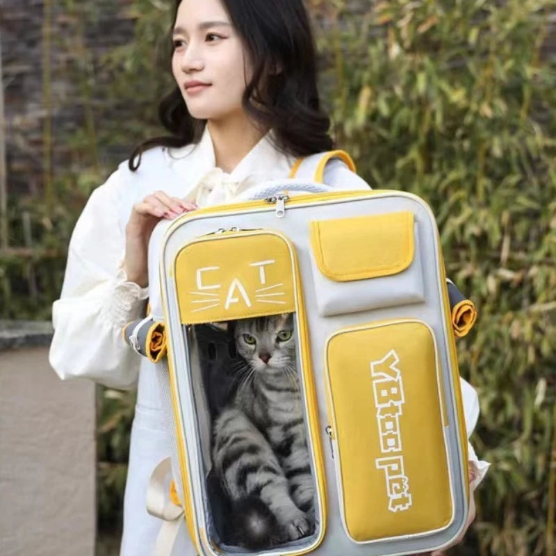 Bag Products Cat Carriers Storage Fashion Backpack Portable Cat Carriers Handbag PVC Home Katzenbeutel MH40MB